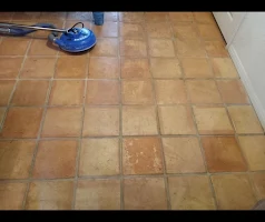 Tile and grout floor after Team Steam cleaning